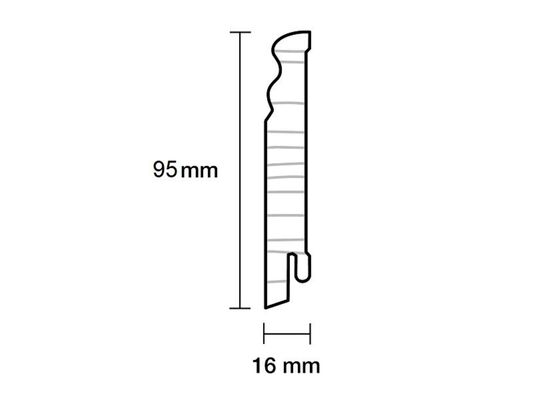 Sockelleiste Altdeutsches Profil weiß lackiert