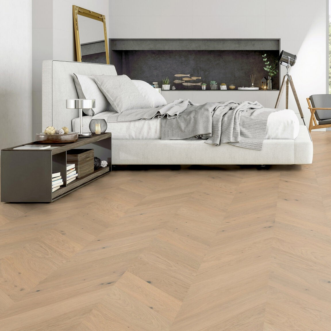 ter Hürne Parkett Eiche Het Zand Chevron OLIO