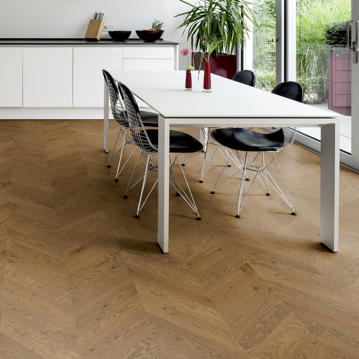 ter Hürne Parkett Eiche Karlstad Chevron OLIO