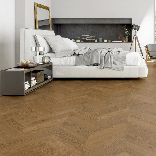 ter Hürne Parkett Eiche Karlstad Chevron OLIO