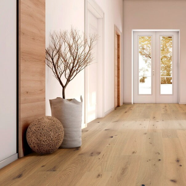 Thede & Witte Boston Landhausdiele Eiche astig gebürstet geölt - Rohoptik