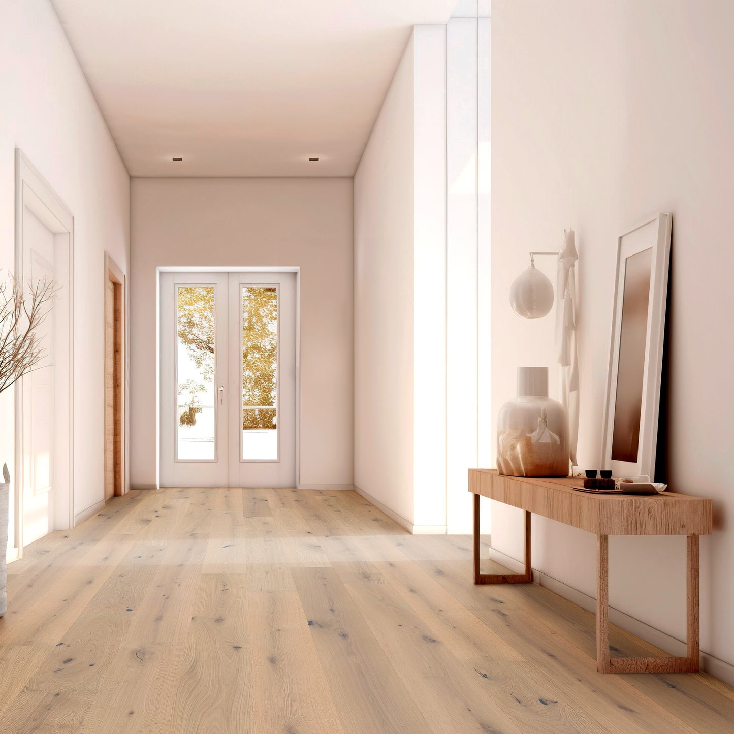Thede & Witte Boston Landhausdiele Eiche astig gebürstet weiß geölt