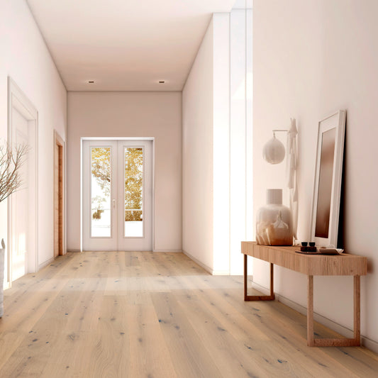 Thede & Witte Boston Landhausdiele Eiche astig gebürstet weiß geölt