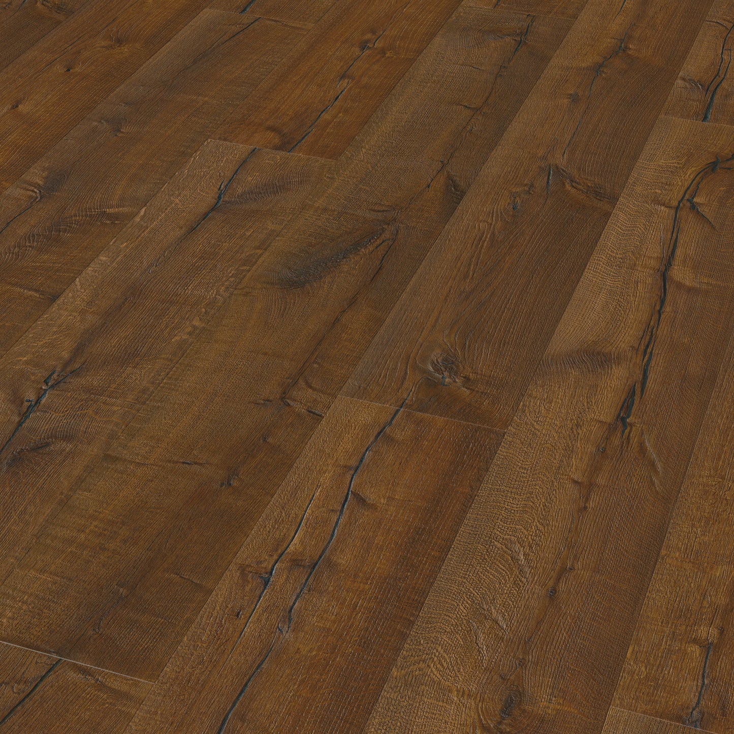 Thede & Witte Boston Landhausdiele Eiche XXL rustikal tief gebürstet dunkel geräuchert geölt