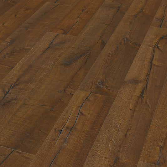 Thede & Witte Boston Landhausdiele Eiche XXL rustikal tief gebürstet dunkel geräuchert geölt