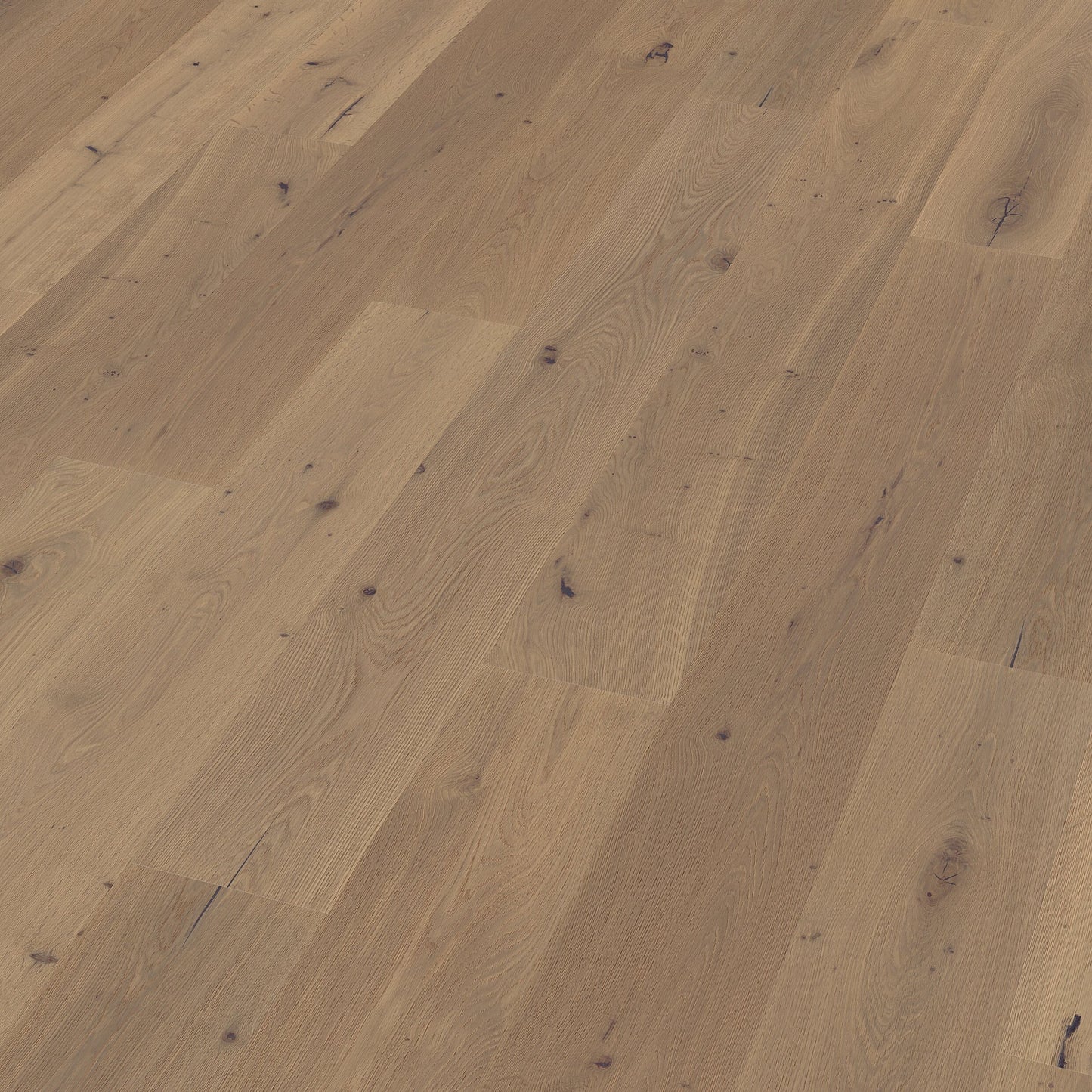 Thede & Witte Boston Landhausdiele Eiche astig gebürstet geräuchert weiß geölt