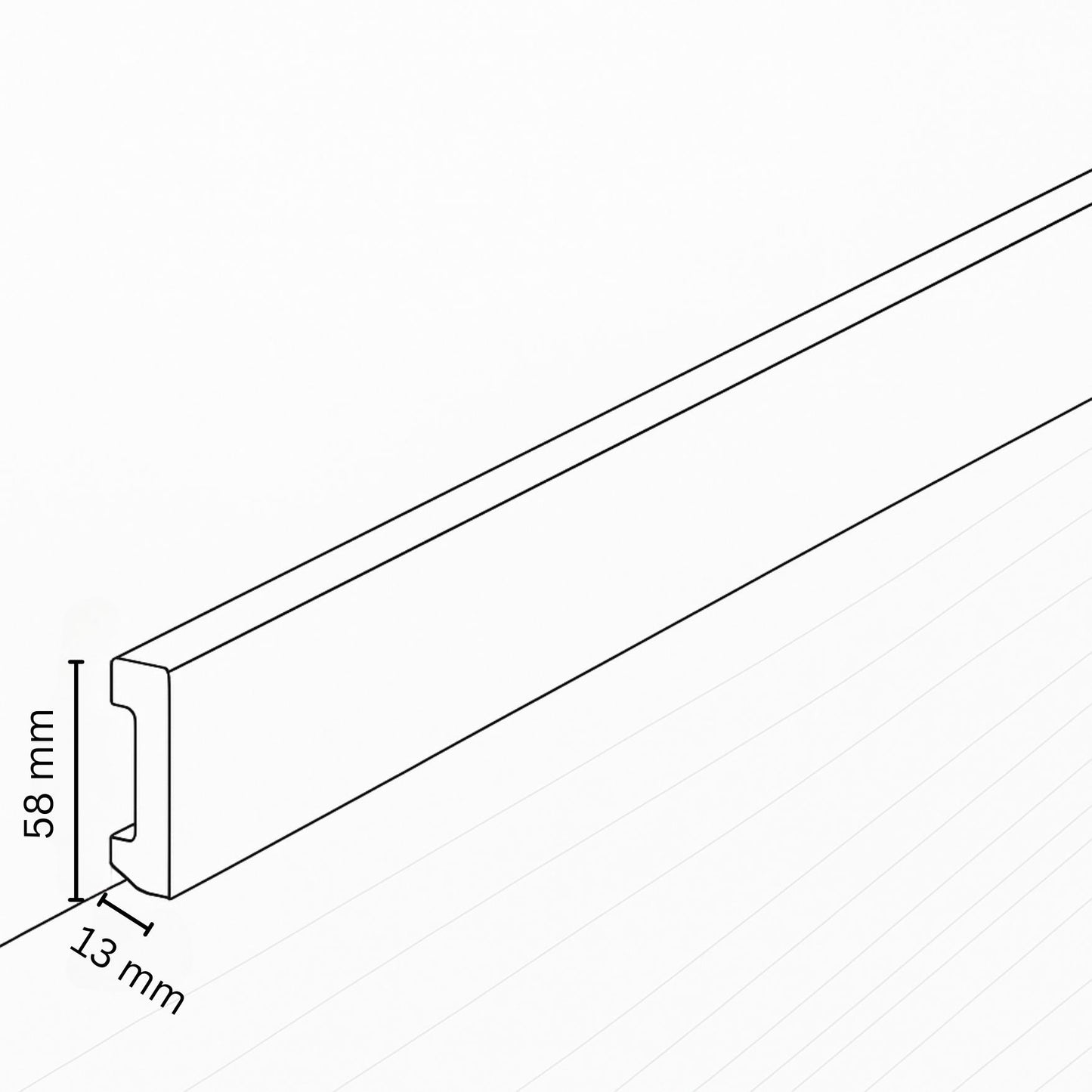 Coretec XL-END - 2100 2V E Sockelleiste High Modern Belvoir