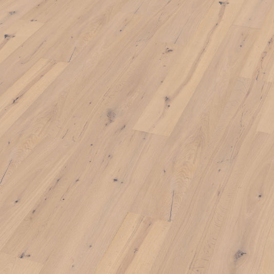 Thede & Witte Boston Landhausdiele Eiche astig gebürstet weiß matt versiegelt