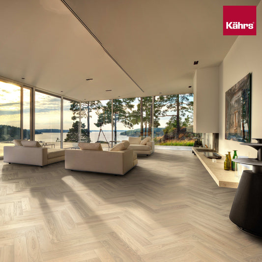 Kährs Parkett Eiche Cremeweiss Fischgrät OLIO