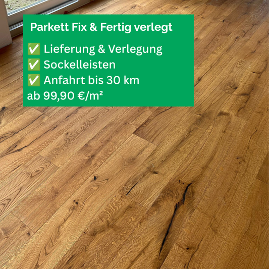 Eiche Country LIFE Landhausdiele — komplett verlegt durch unser Team